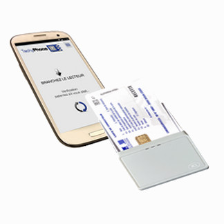 Lecteur de carte conducteur pour téléphone mobile
